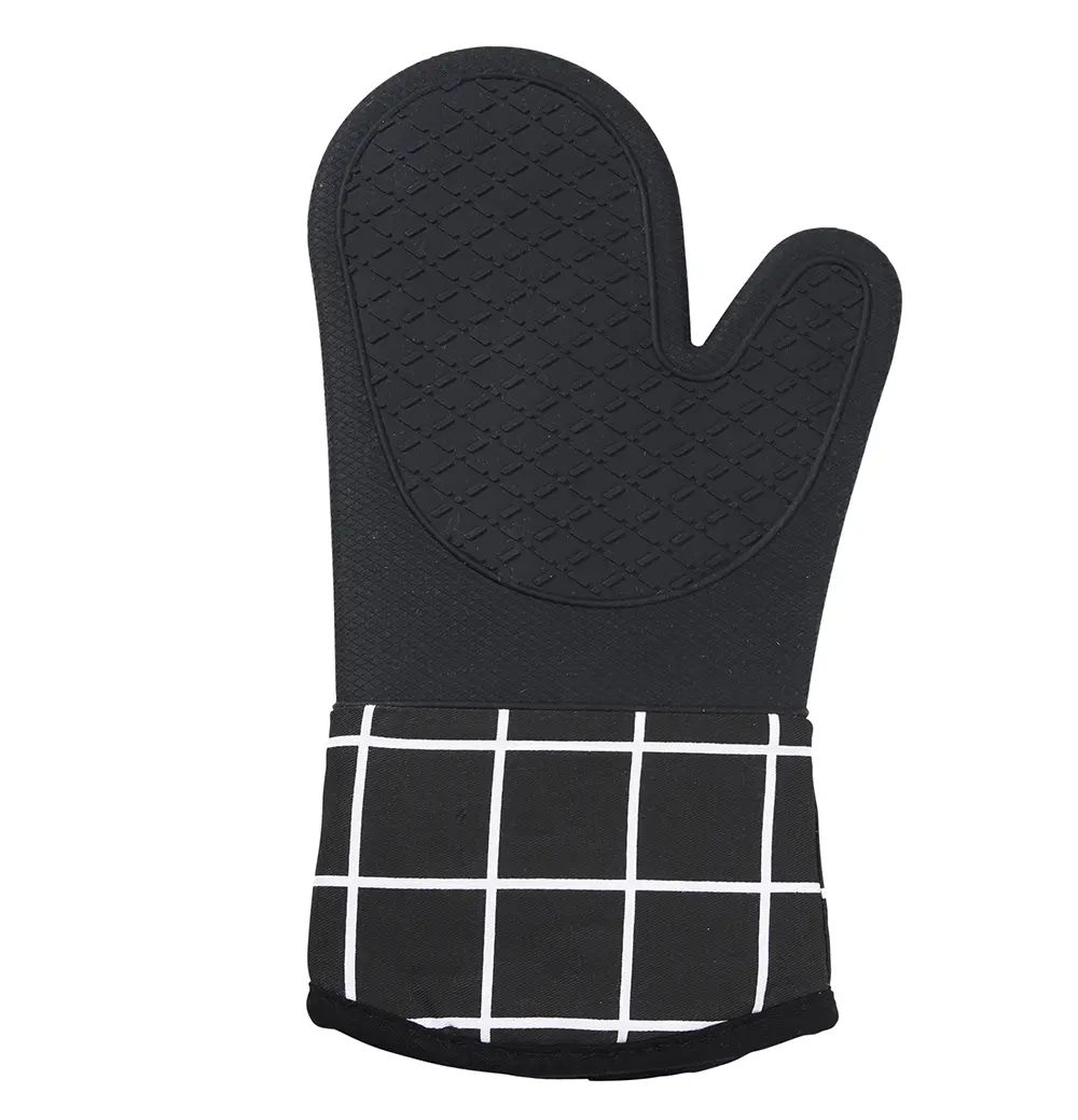 Silicone & Cotton Oven Mitt, 13"