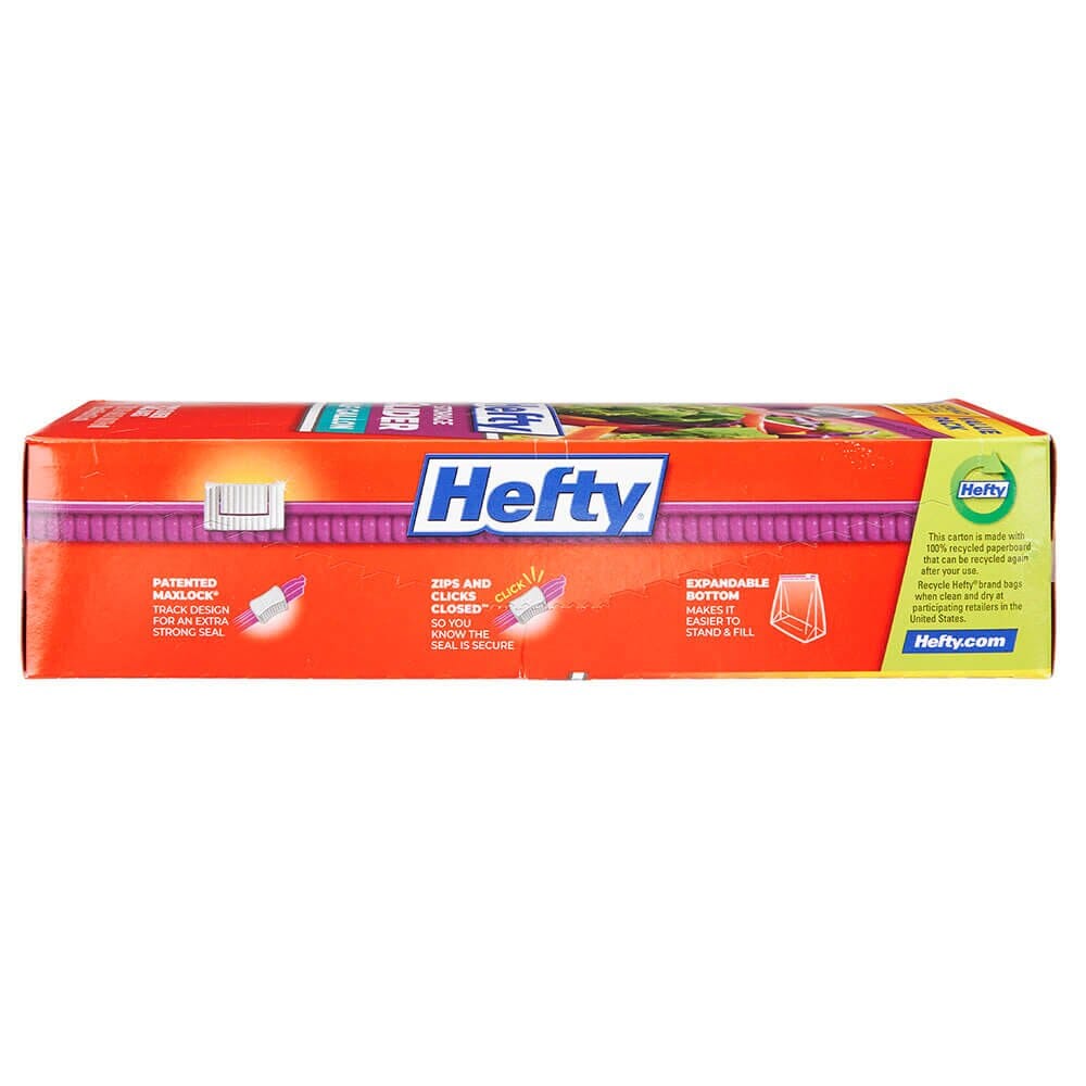 Hefty Storage Half Gallon Slider Bags, 32 Count