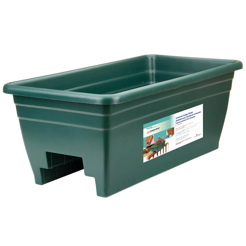 Green Deck Rail Planter, 24"