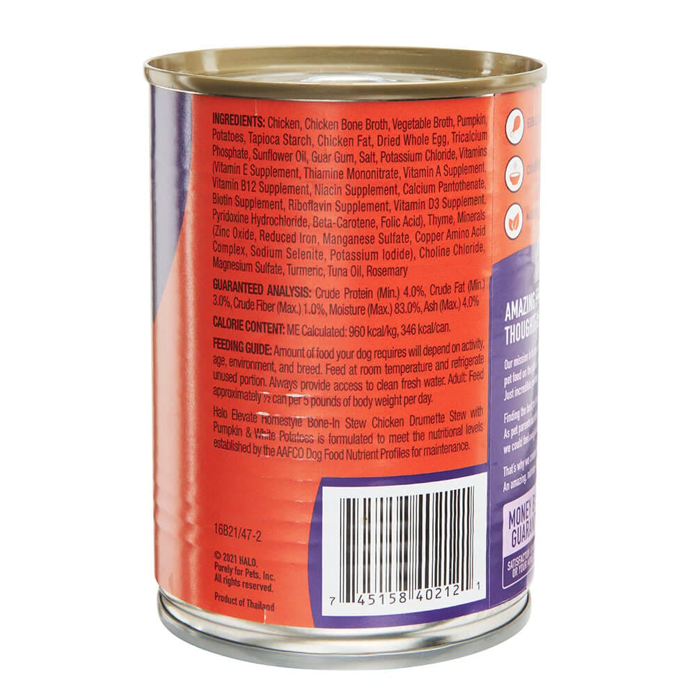 Halo Elevate Homestyle Bone-In Stew Dog Food, 12.7 oz