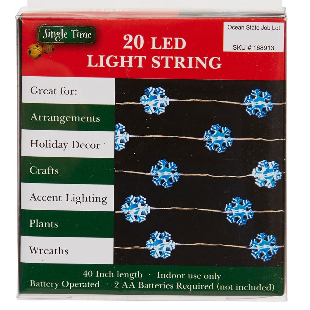 Jingle Time Set of 20 Battery Operated LED Christmas String Lights