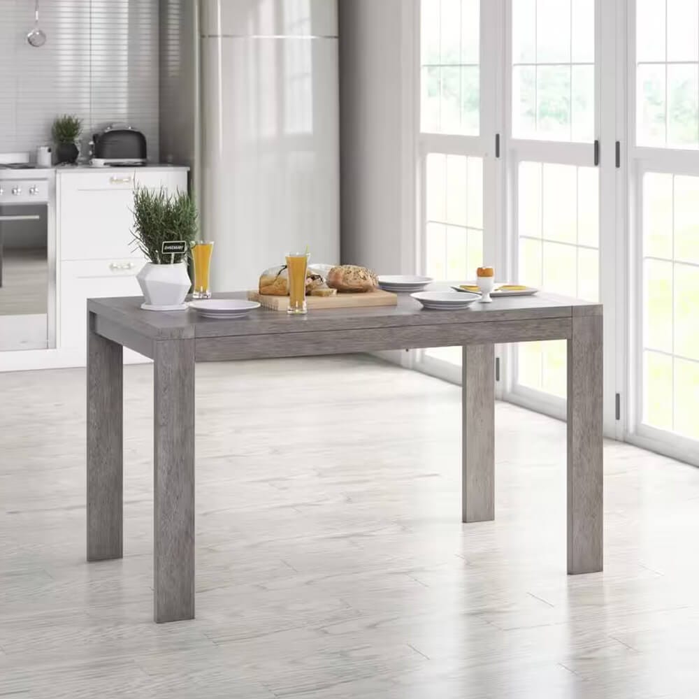 Twin Star Home Rectangular 52" Dining Room Table, Weathered Gray