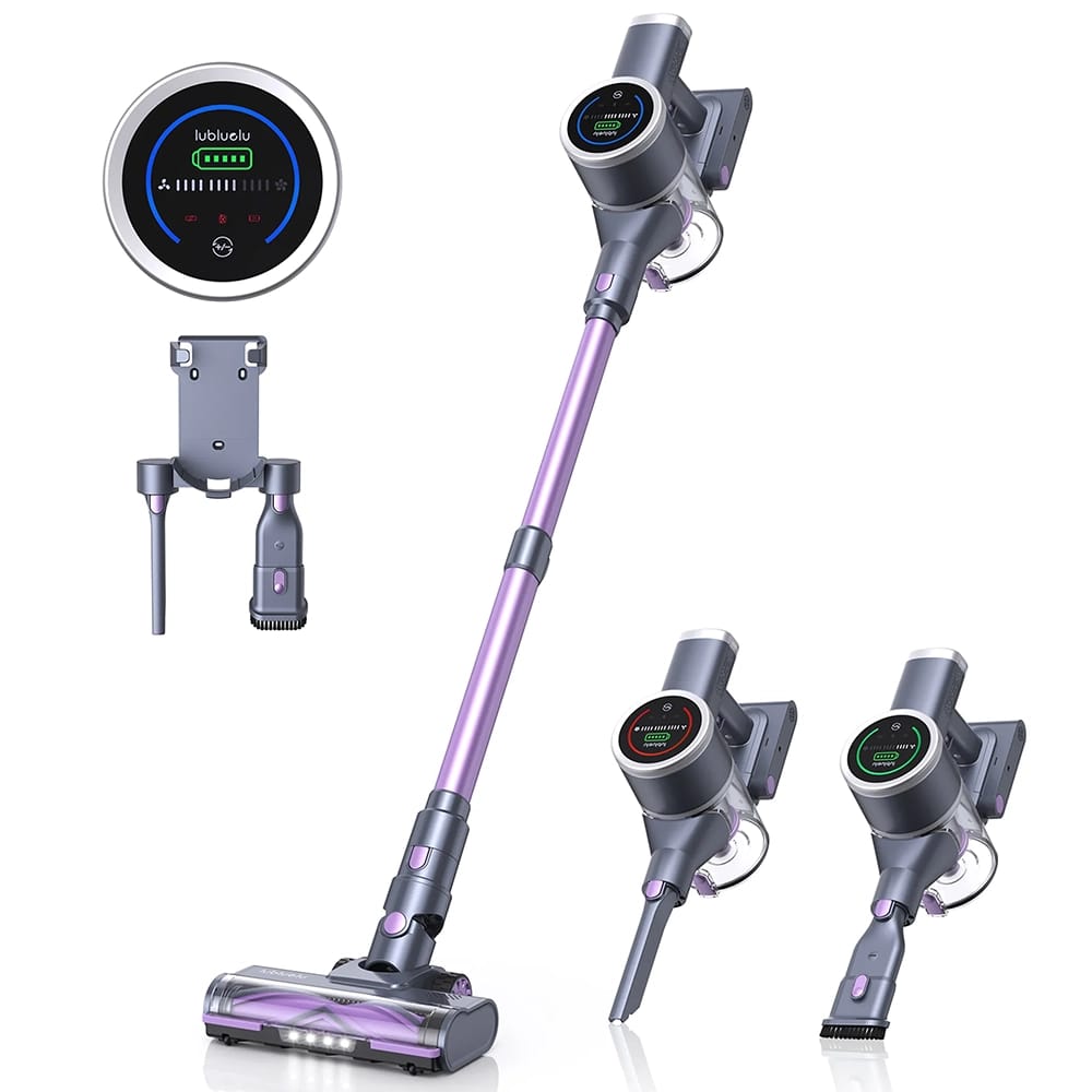 Lubluelu Cordless Vacuum Cleaner, Purple/Black
