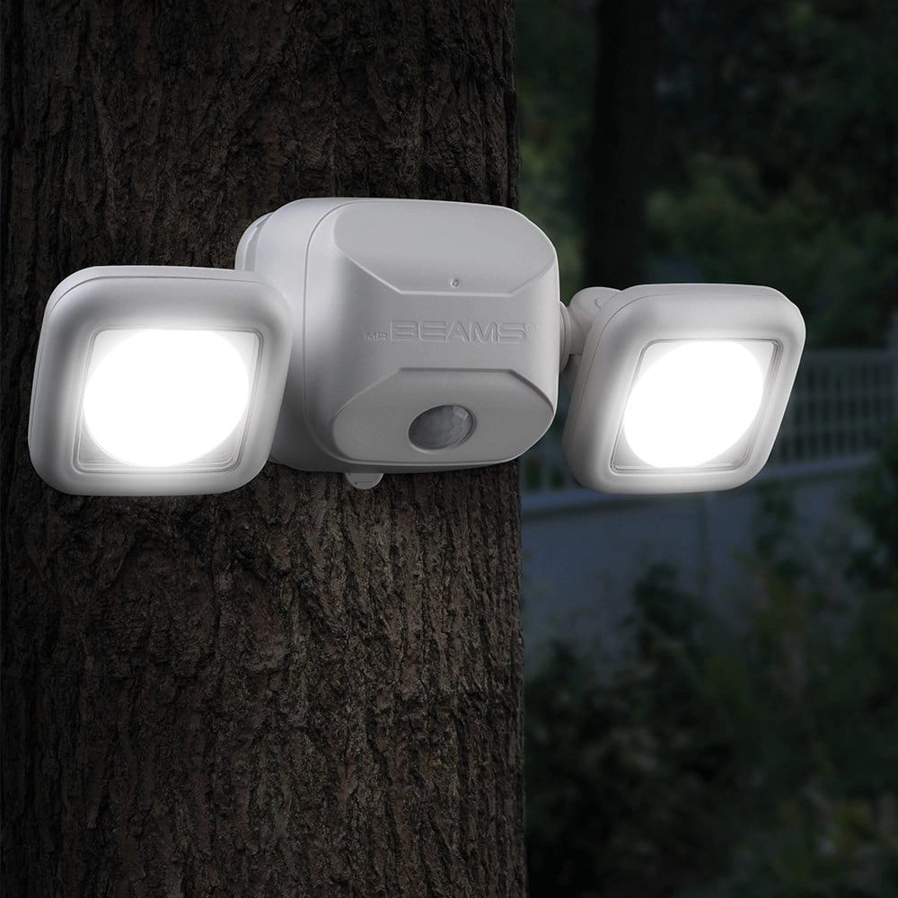Mr. Beams 500 Lumen Wireless Motion Sensing LED Spotlight, White