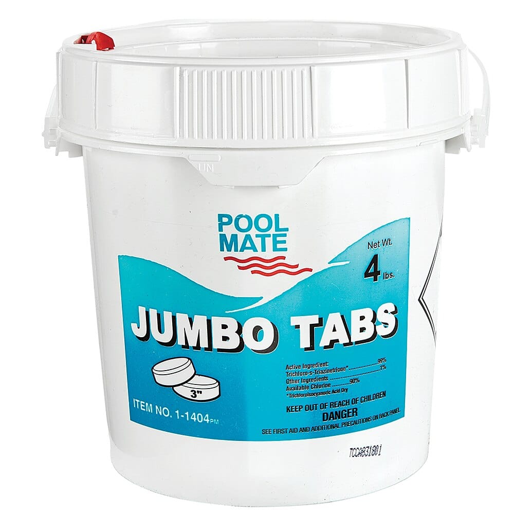 Pool Mate 3" Jumbo Chlorine Tabs, 4 lbs