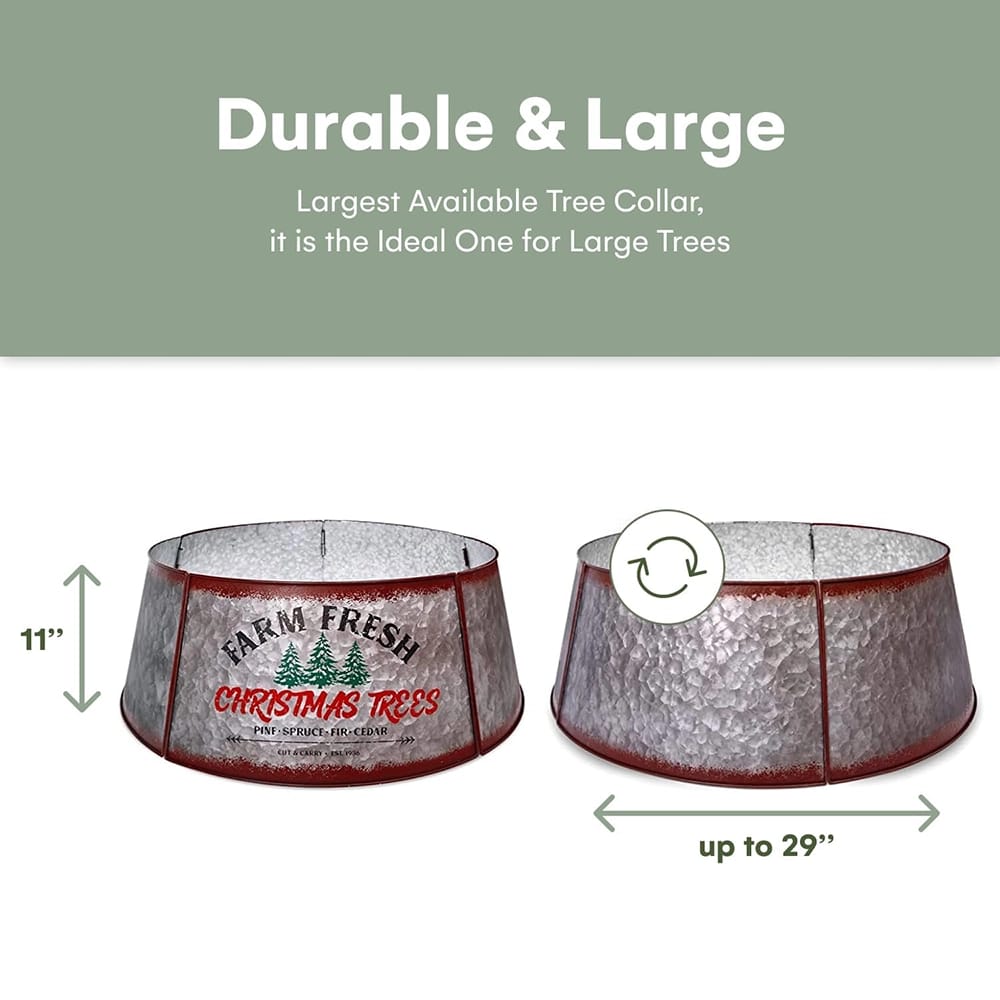 Hallops Large to Small Galvanized Tree Collar