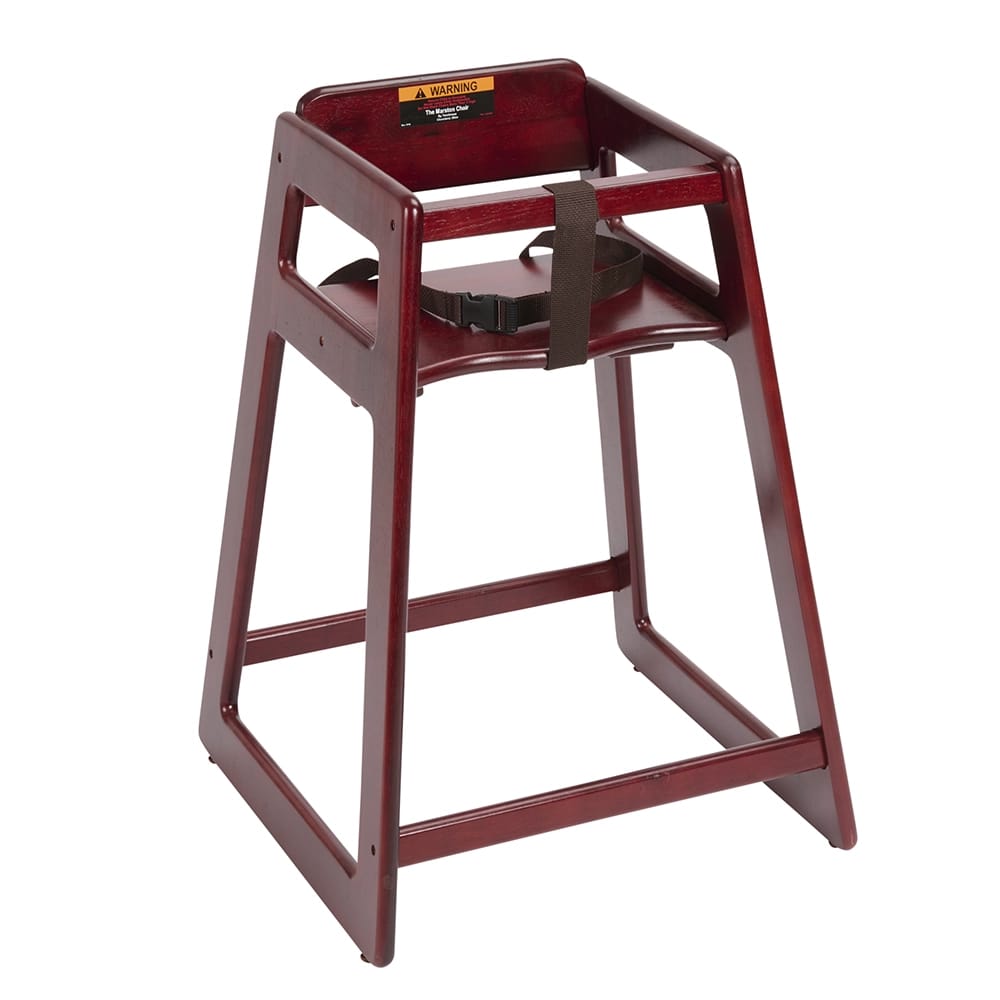 Tomlinson Industries Stacking Restaurant Wood High Chair, Cherry
