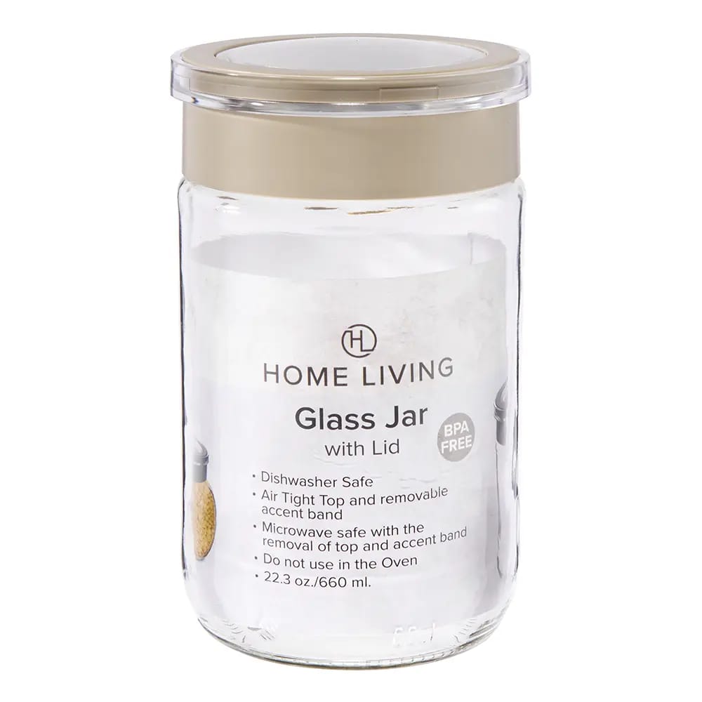 Home Living Glass Jar, 22 oz.