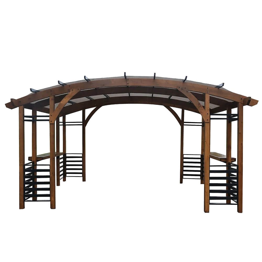 Retreat 14' x 10' Cedar Wood Arched Top Pergola