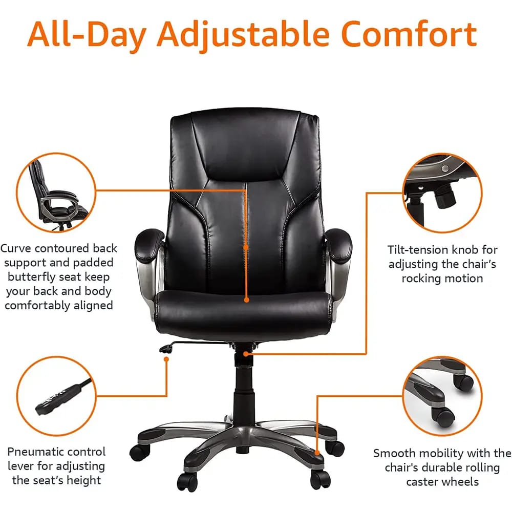 Executive Home Office Desk Chair, Black