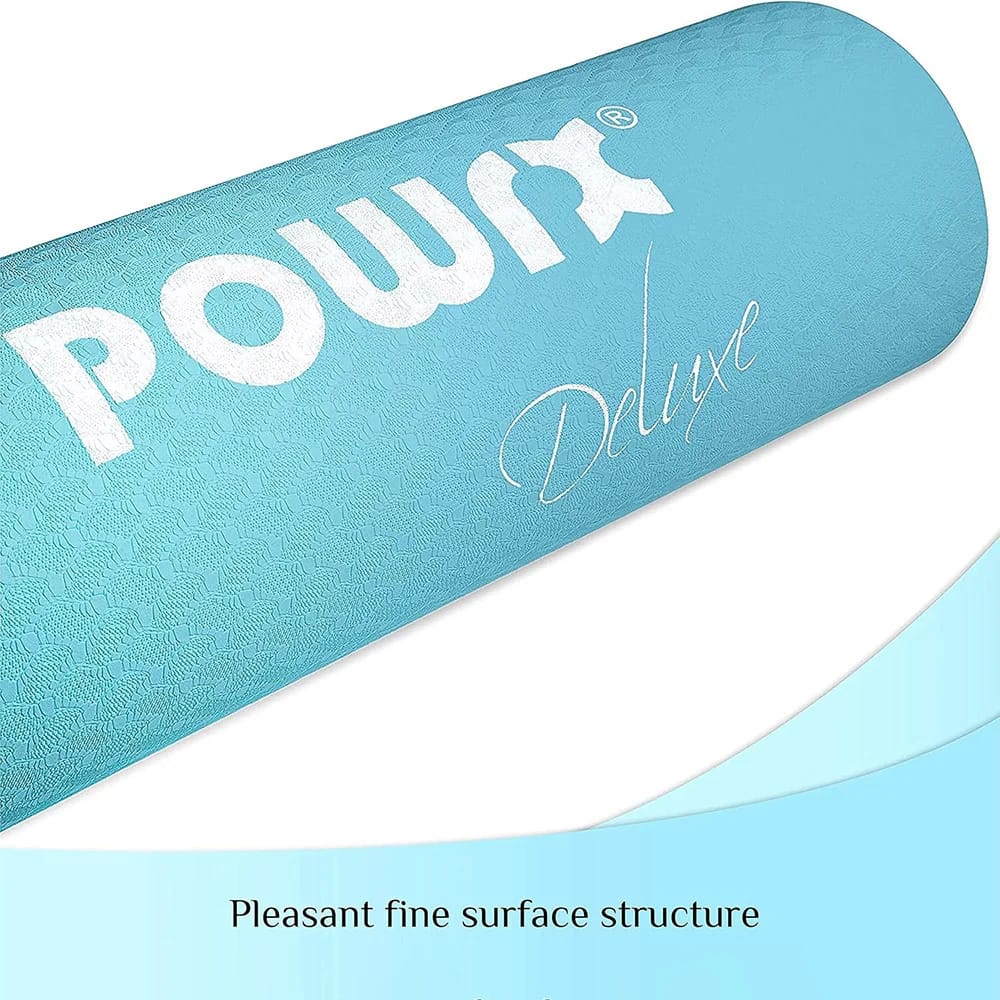 POWRX Yoga Mat with Bag, Petrol