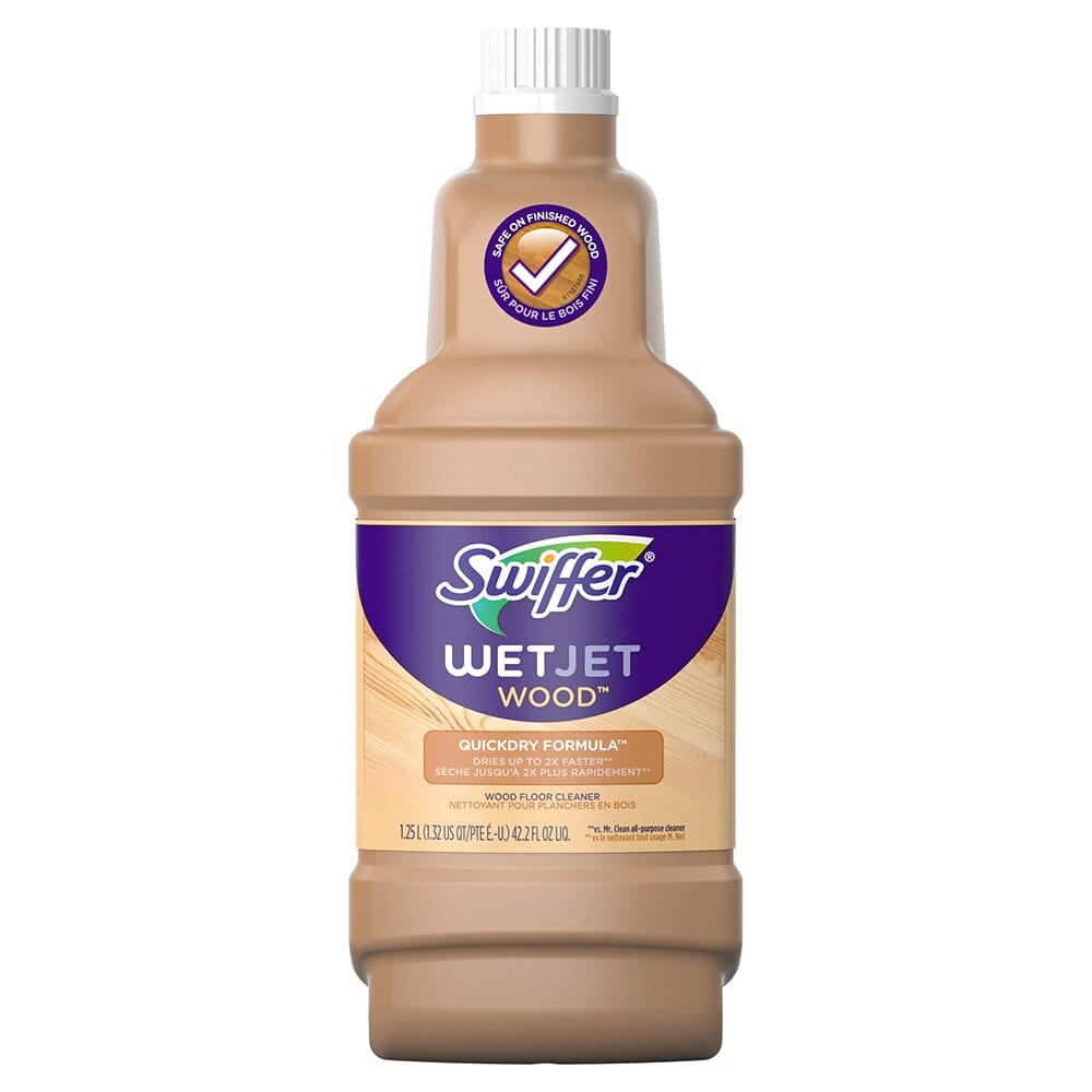 Swiffer WetJet Quick-Dry Formula Wood Floor Cleaner, 42.2 oz