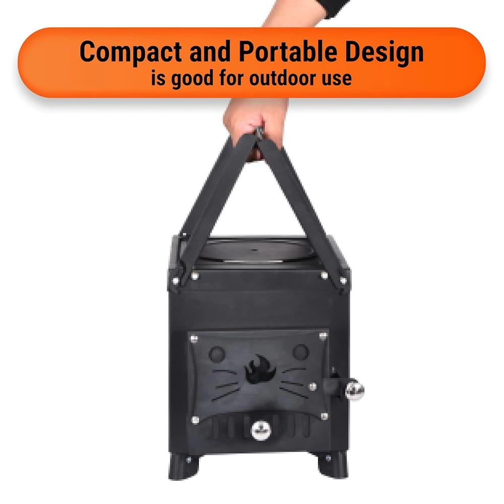 ZoreStar Outdoor Camping Wood Stove, Black
