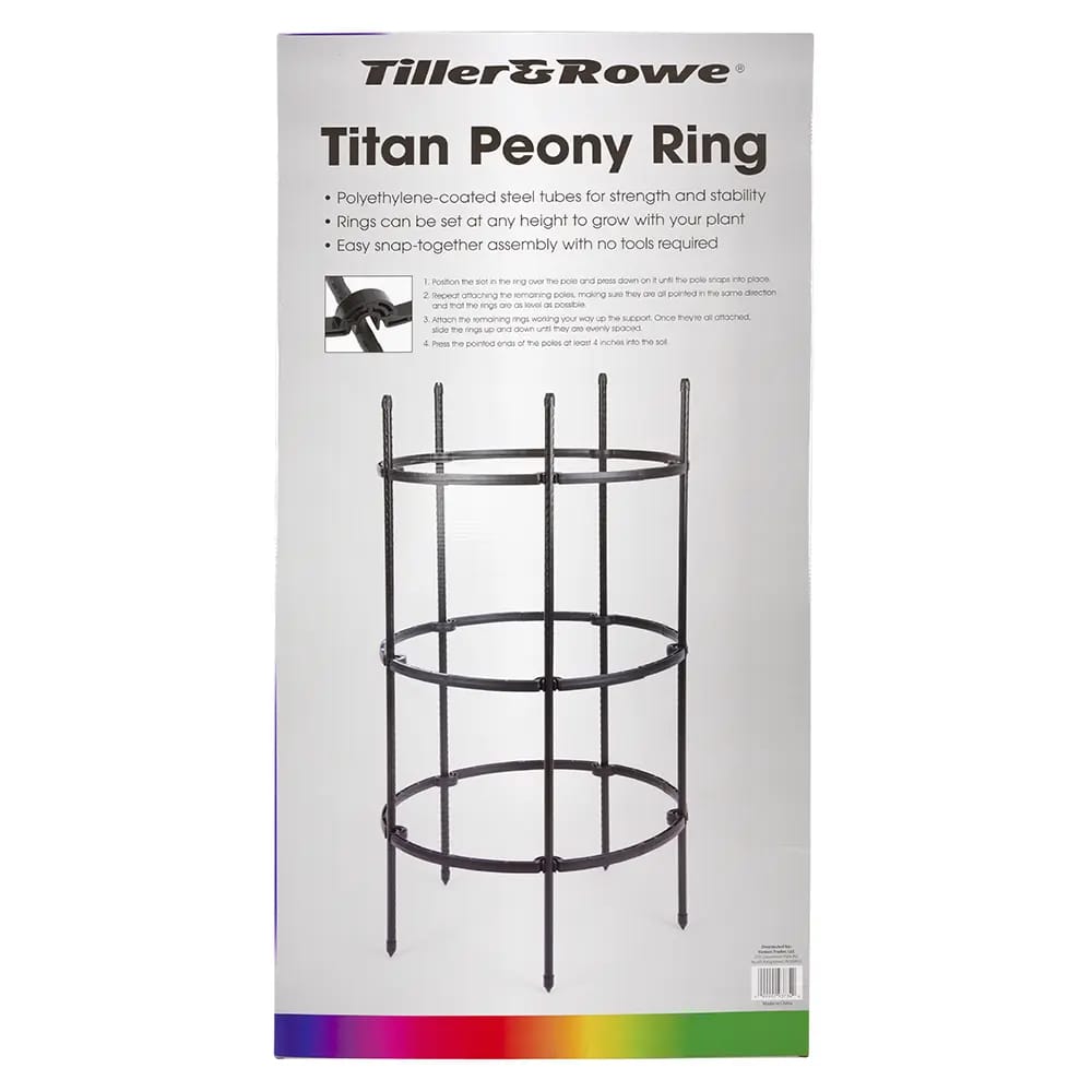 Tiller & Rowe Large Titan Peony 3-Ring Plant Support, 38"