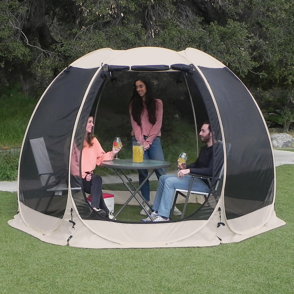 Sliding Door Octagon Screen House Domioutdoorliving Domi 8x12FT