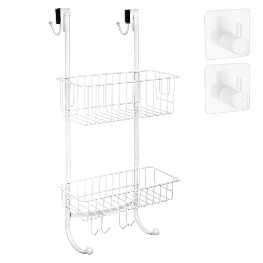 Smartpeas Hanging Stainless Steel Shower Shelf, White