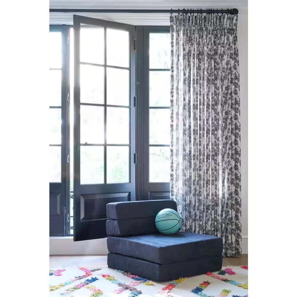 Novogratz Modular Armless Chair and Lounger, Medium Gray Velour