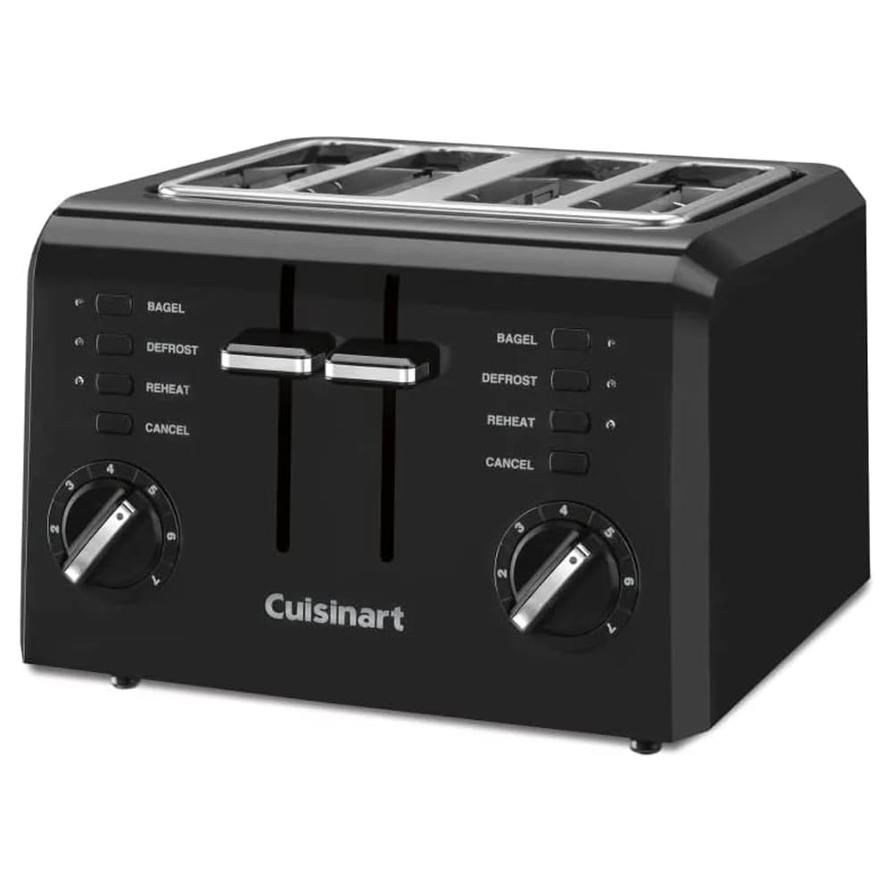 Cuisinart Compact 4-Slice Toaster, Black (Factory Refurbished)