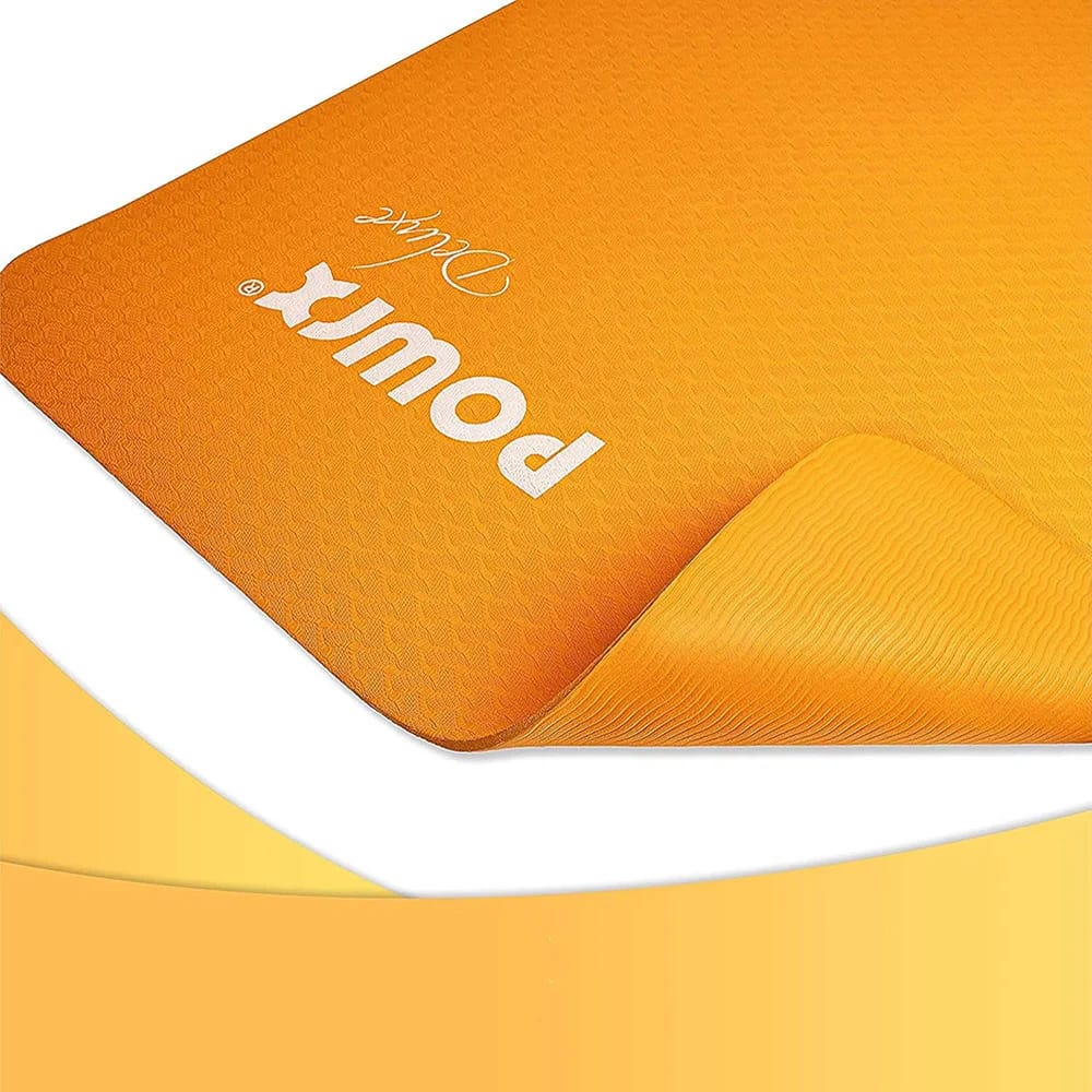 POWRX Yoga Mat with Bag, Mango