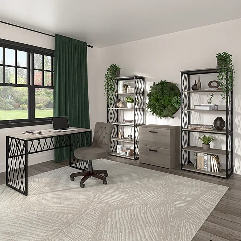 Bush Furniture City Park Industrial Writing Desk, Driftwood Gray