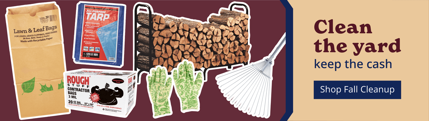 Clean the yard, keep the cash. [Shop Fall Cleanup]
