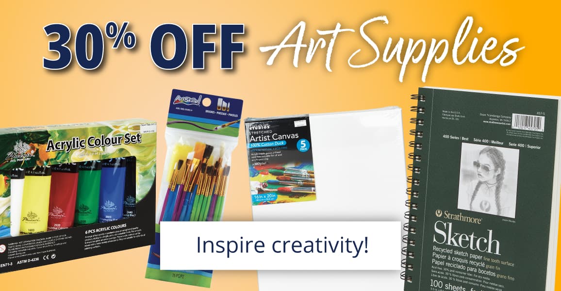 30% OFF Art Supplies