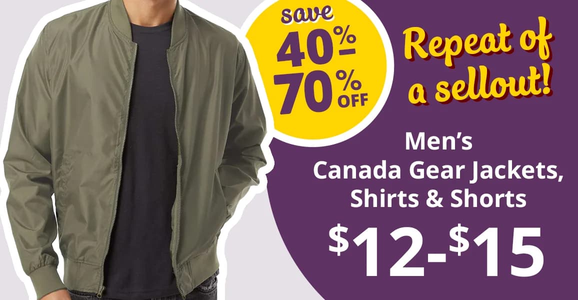Men's Canada Gear Jackets, Shirts & Shorts $12.00 - $15.00