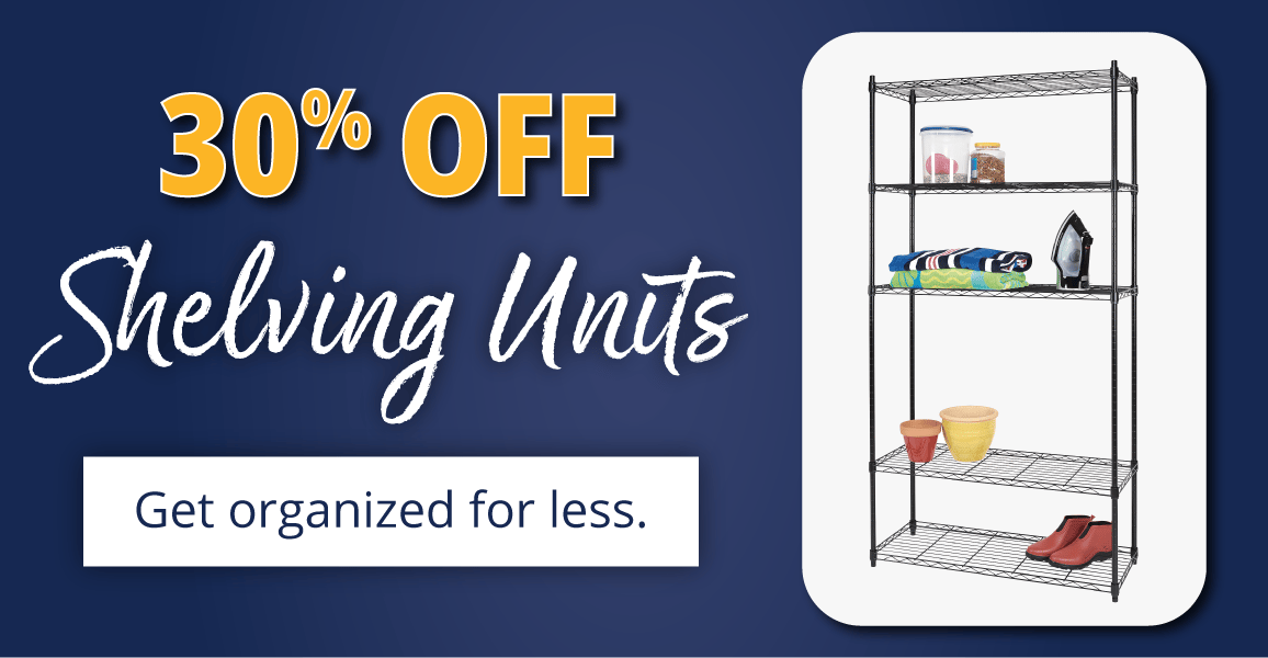 Shelving Units, 30% OFF