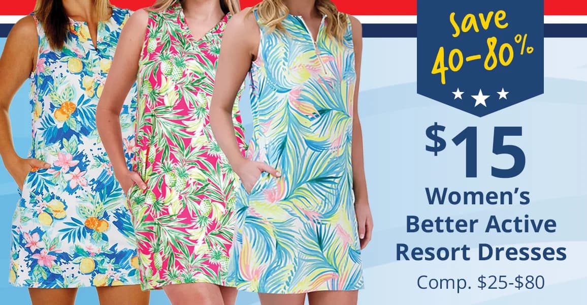 women's dresses, $15.00.