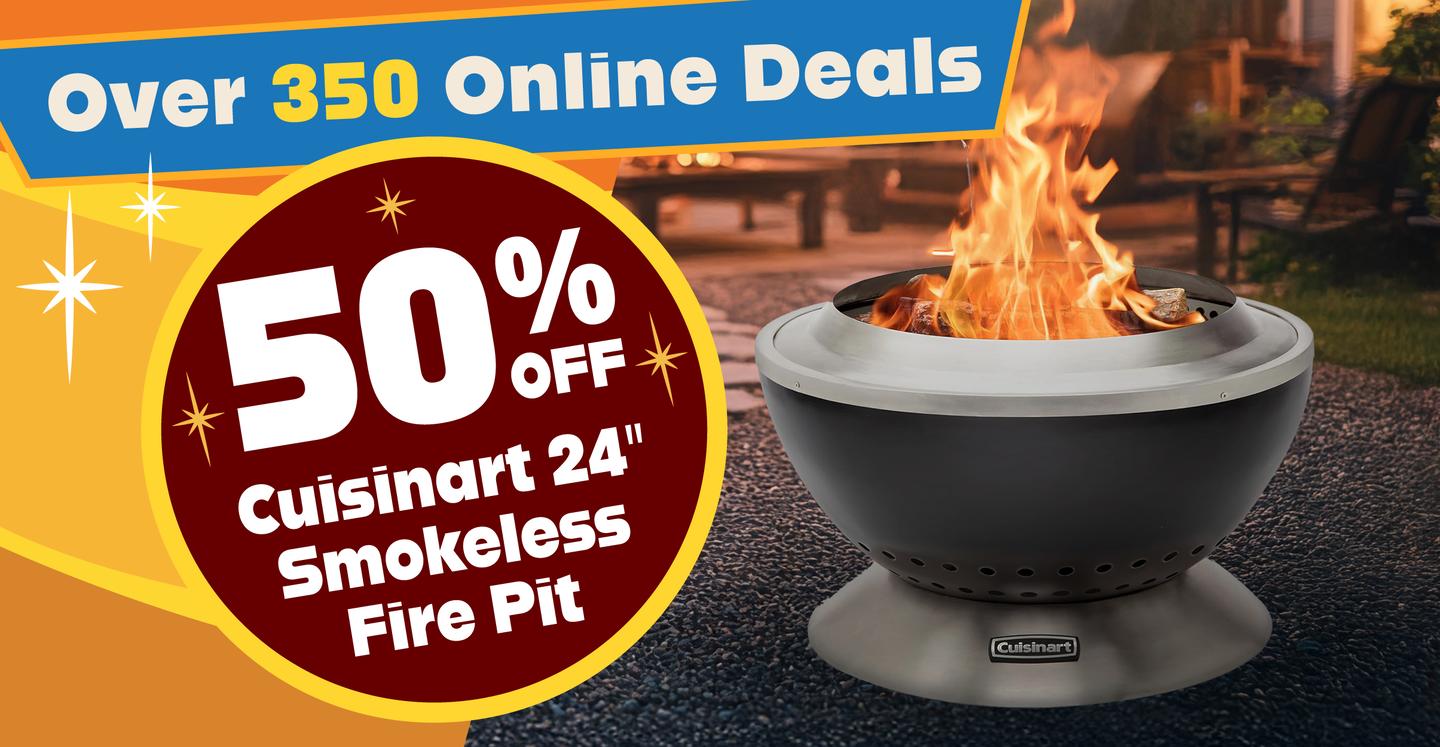 50% off Cuisinart 24 Smokeless Fire Pit
