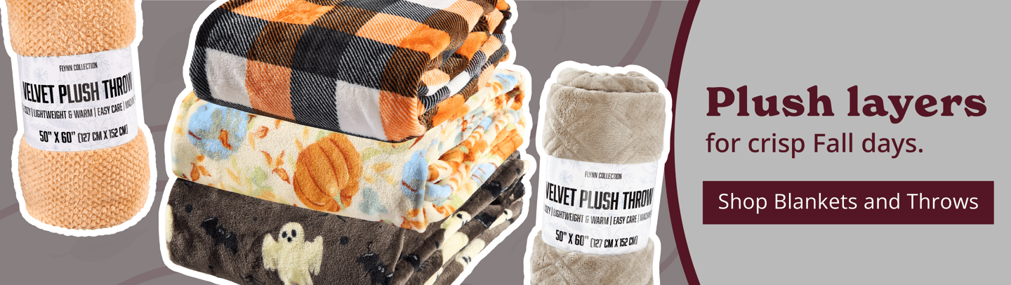Plush Layers for Crisp Fall Days. [Blankets & Throws]