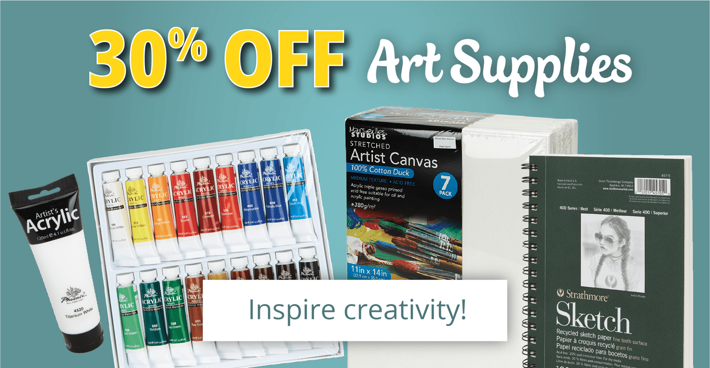 30% off art supplies!