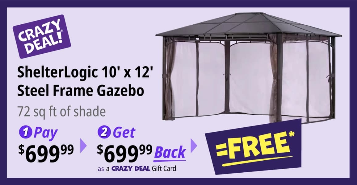 ShelterLogic 10' x 12' Steel Frame Gazebo