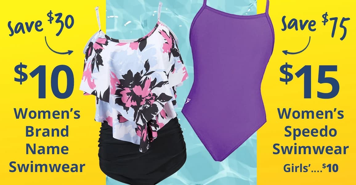 Women's Brand Name &  Women's Speedo swimwear, $10.00 - $15.00