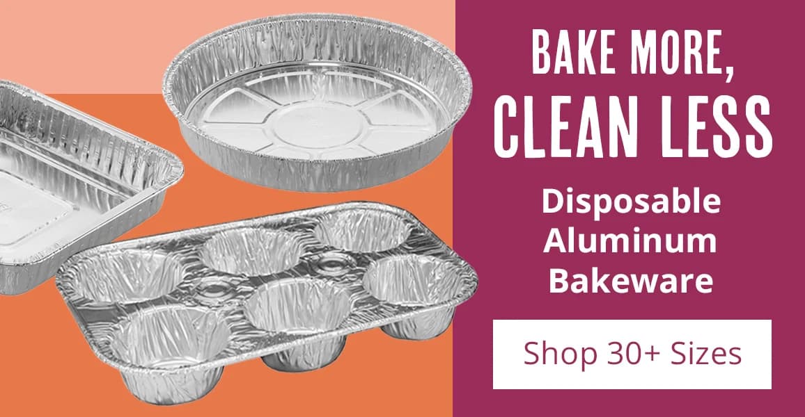 Disposable aluminum pans. Shop 30+ sizes!