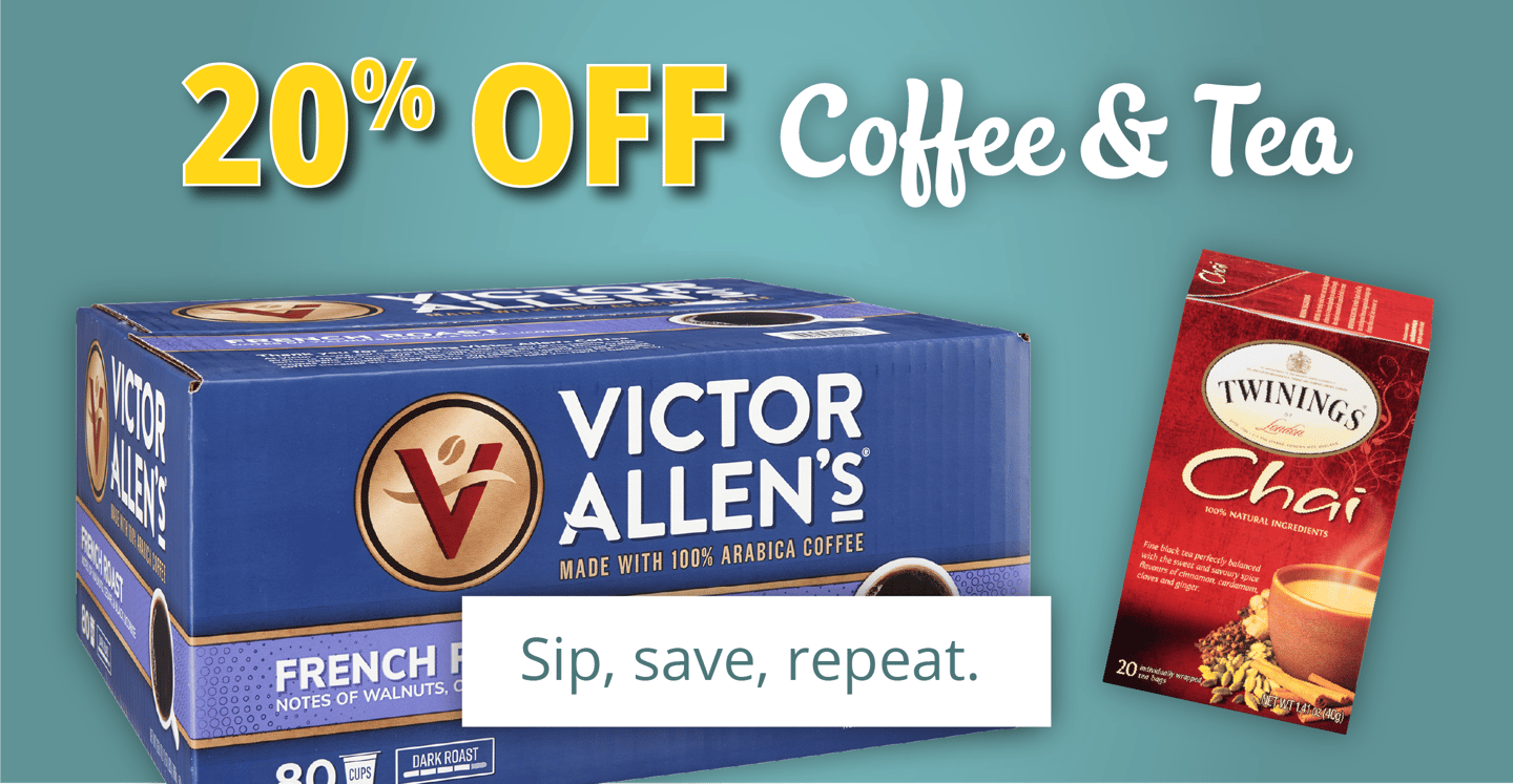 30% off coffee & tea