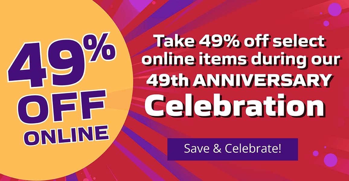 49% off select online items